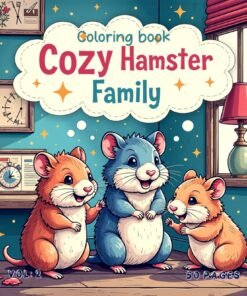 Hamster Family Cozy Coloring Pages Vol. 2 Digital Burrow Bliss