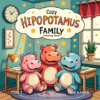 Cozy Hippopotamus Family Coloring pages Vol. 1 Digital Retreat