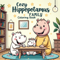Cozy Coloring Book Hippopotamus Family Vol. 3 Digital Treasure