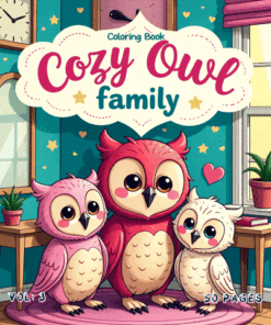 Coloring Book Cozy Owl Family Vol. 3 50 Adorable Creative Pages