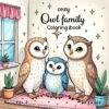 Owl Family Cozy Coloring Book Vol. 2 Magical Forest Art