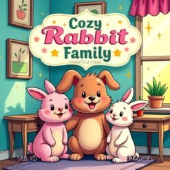 Rabbit Family Cozy Coloring Book Vol. 6 Adorable Bunny Escapes