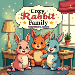 Coloring book Cozy Rabbit Family Vol. 2 Sweet Bunny Moments
