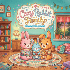 Cozy Rabbit Family Coloring book Vol. 3 Cute Bunny Adventures