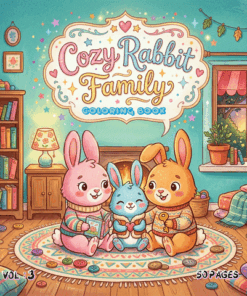 Cozy Rabbit Family Coloring book Vol. 3 Cute Bunny Adventures