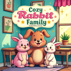 Rabbit Family Cozy Coloring Book Vol. 6 Adorable Bunny Escapes