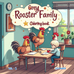 Rooster Family Cozy Coloring Book Vol. 1 Farmhouse Charm