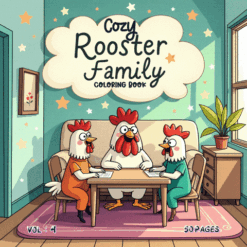 Cozy Coloring Book Rooster Family Vol. 4 Just Landed