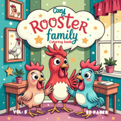 Coloring Book Cozy Rooster Family Vol. 5 Is Ready for Your Printer