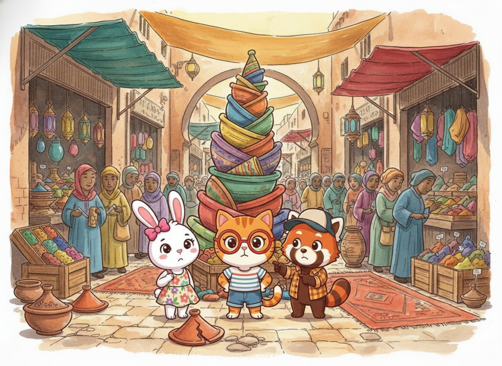 The Marrakech Market An Adventure of Pipo, Lulu and Mimil-1779049144342