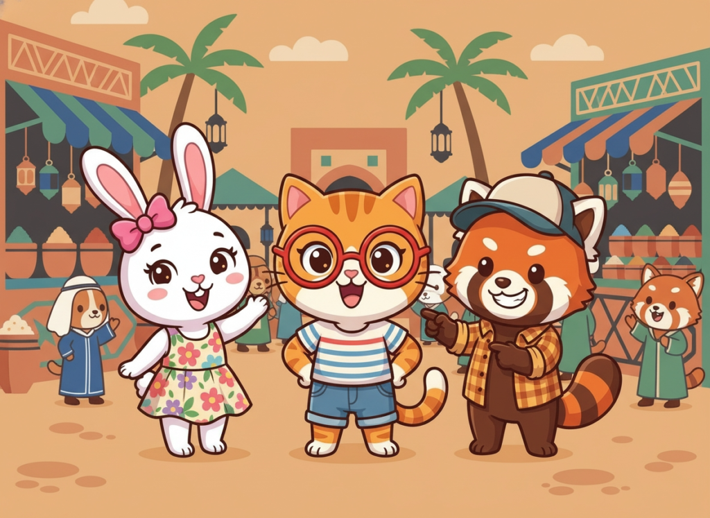 The Marrakech Market An Adventure of Pipo, Lulu and Mimil-1779049144342