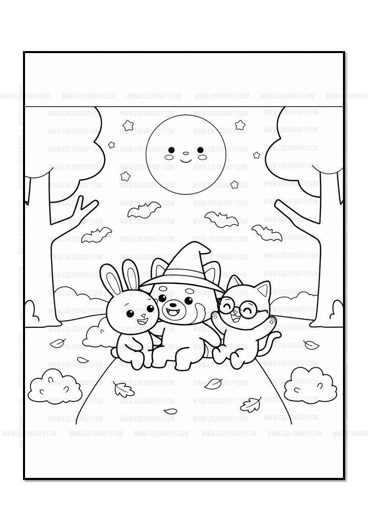 Spooky Fun Halloween Party pipo lulu & mimi Coloring Vol. 4 - Image 3