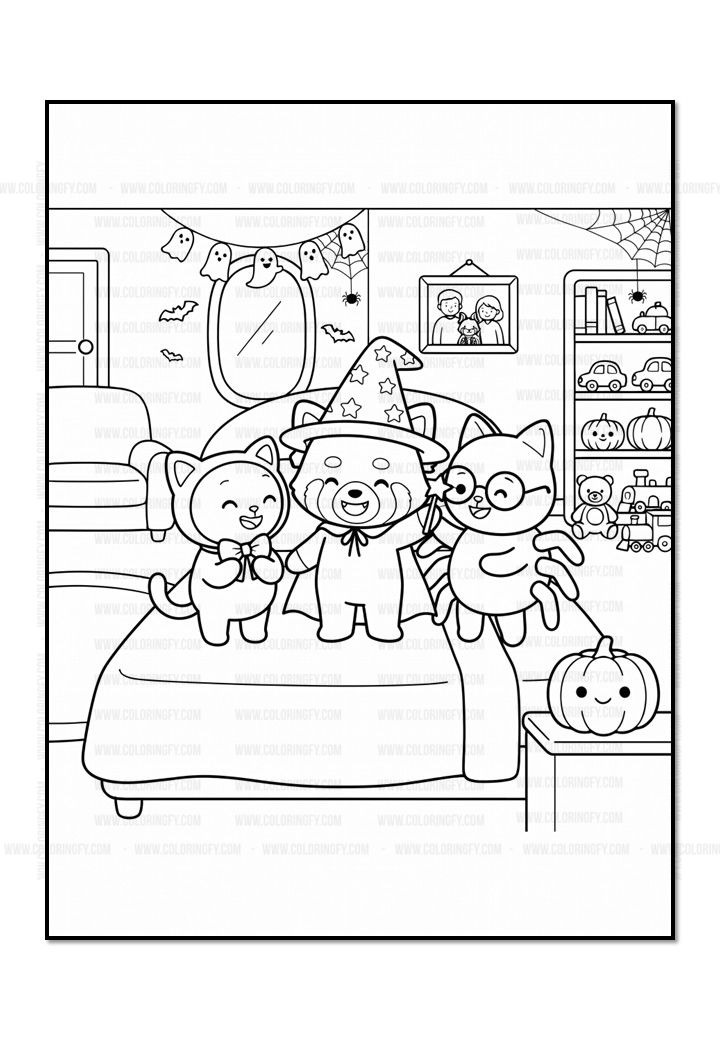 Spooky Fun Halloween Party pipo lulu & mimi Coloring Vol. 4 - Image 4